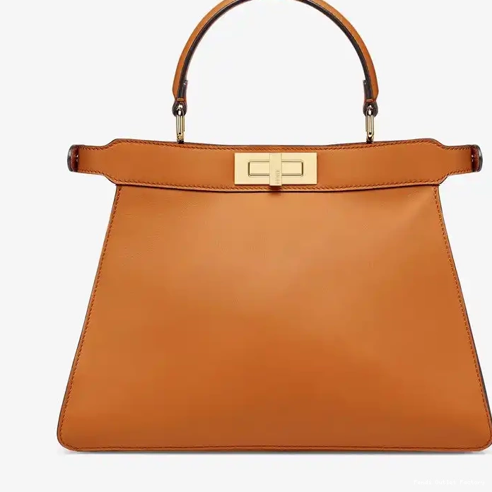 Cheap HOT Peekaboo Nappa In Laether ISeeU Medium Fendi Bag Brown 0328
